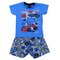 Conjunto Infantil Azul Claro Camiseta + Short Estampado Masculino
