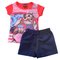 Conjunto Infantil Feminino Regata/Camiseta Com Strass + Short Estampado