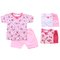 Kit Com 3 Pijamas De Verão Estampados Feminino Para Bebês