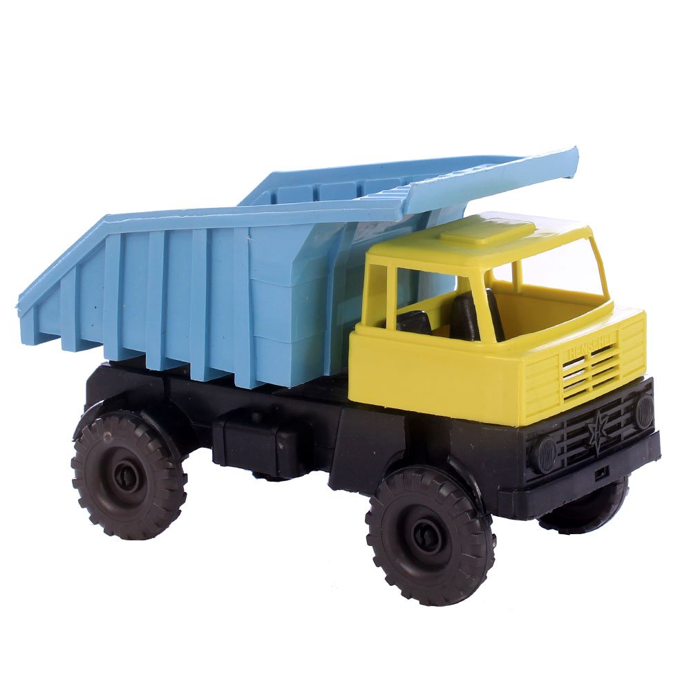 Caminhão Carro Brinquedo Grande Profissão Criança Didático. Cor Azul Preto  Personagem Cabe Tudo Caçamba