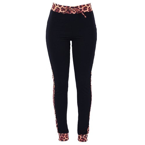 Calça Jogger Feminina Listra Em Animal Print