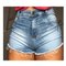 Short Jeans Feminino Hot Pants Barra Desfiada