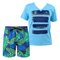 Kit Masculino Camiseta + Bermuda Estampada Em Tactel P