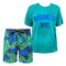 Kit Masculino Camiseta + Bermuda Estampada Em Tactel M