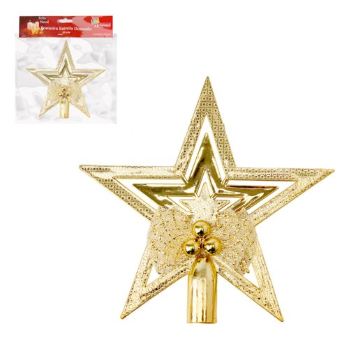 Ponteira Estrela De Árvore De Natal - Compre Agora - Feira da Madrugada SP