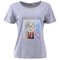 Camiseta Feminina Baby Look Estampa Frontal Com Pedrarias