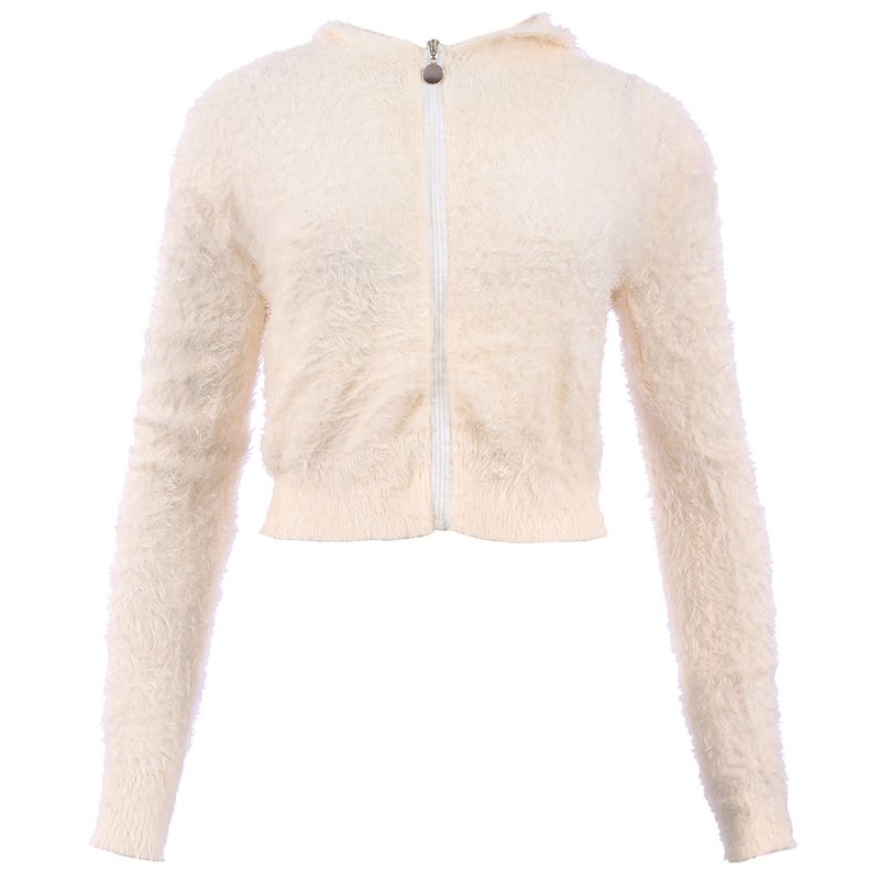 Cropped De Pelinhos Com Ziper Feminino Tamanho Unico Compre