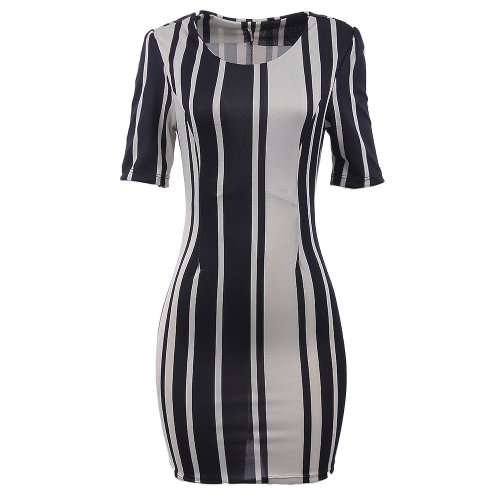 Vestido tubinho sale listrado vertical