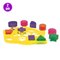 Kit 2 Brinquedos Infantil Educativo Encaixa Tudo Colorido