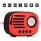 Mini Caixinha Som Portátil Wireless Speaker Rádio FM Retrô