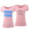Kit 2 Camisetas Baby Look Com Estampa Frontal Feminina G