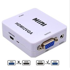 Adaptador Conversor HDMI Para VGA Transmite Áudio E Vídeo