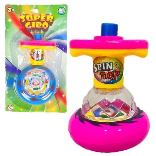 Pião De Brinquedo Infantil Com Luzes Art Brink