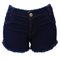 Short Jeans Feminino Hot Pants Cintura E Barra Desfiada