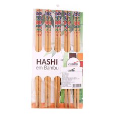 Hashi De Bambu Com 10 Pares E Acabamento Floral