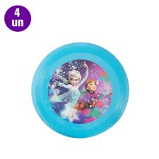 Kit 4 Discos De Frisbee Princesa Frozen Brinquedo Infantil