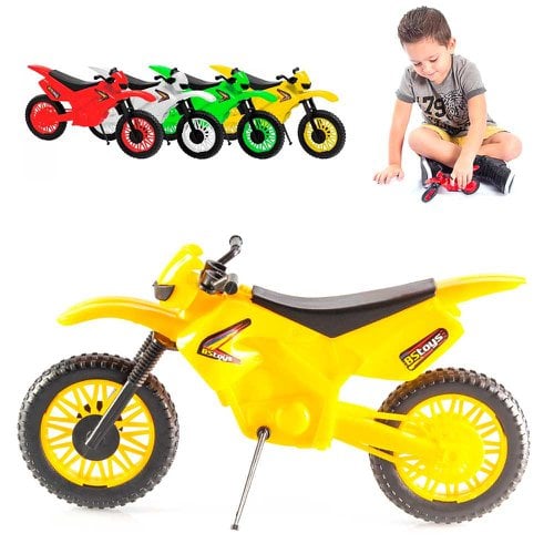 Moto Infantil New Cross Colorida Roda Livre