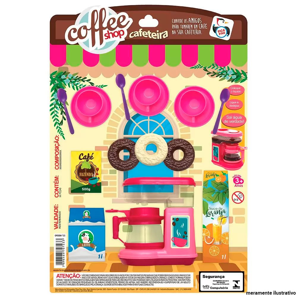 Kit Coffee Shop Com Cafeteira Infantil Feira da Madrugada SP