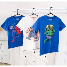 Kit 3 Camisetas Infantis Meninos Personagens Roupas Atacado