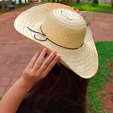 Chapéu De Palha Unissex Sombreiro Pantaneiro Cordão Promoção