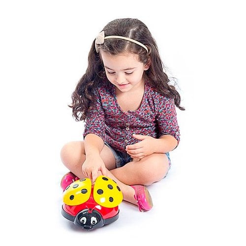 Joaninha Brinquedo Infantil Roda Livre Mexe Asinhas Bs Toys
