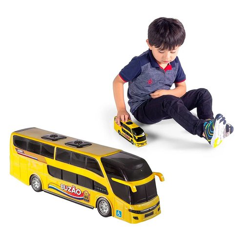 Ônibus Buzão Infantil Colorido Roda Livre BS Toys Promoção