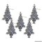 Kit Natal 5 Enfeites Com Glitter 15Cm Árvore De Natal