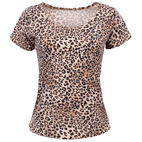 Blusa Feminina T-Shirt Baby Look Animal Print Em Promoção