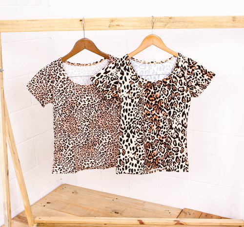 Blusa Feminina T-Shirt Baby Look Animal Print Em Promoção