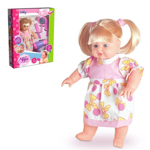 Boneca Infantil Maju Beauty Salon Secador + 3 Acessórios