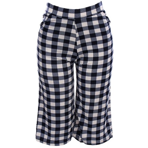 Calça pantacourt quadriculada top