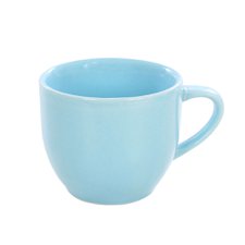 Xícara Porcelana De Chá Lisa Azul 170 Ml No Atacado