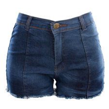 Short Jeans Delavê Barra Desfiada Levanta Bumbum 36 Ao 44