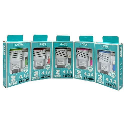 Carregador 2 Entradas USB Tipo C 4.1A 3 Cargas Simultâneas