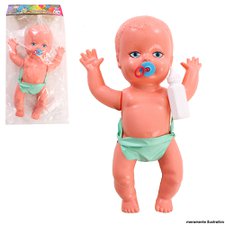 Boneca Bebezão Infantil Com Chupeta E Mamadeira Pica Pau