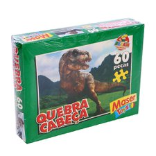 Jogo Quebra Cabeça Dinossauros 60 Peças Maser Toys