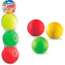 Kit 3 Bolas Infantis Coloridas N°4 Apolo Brinquedo Atacado