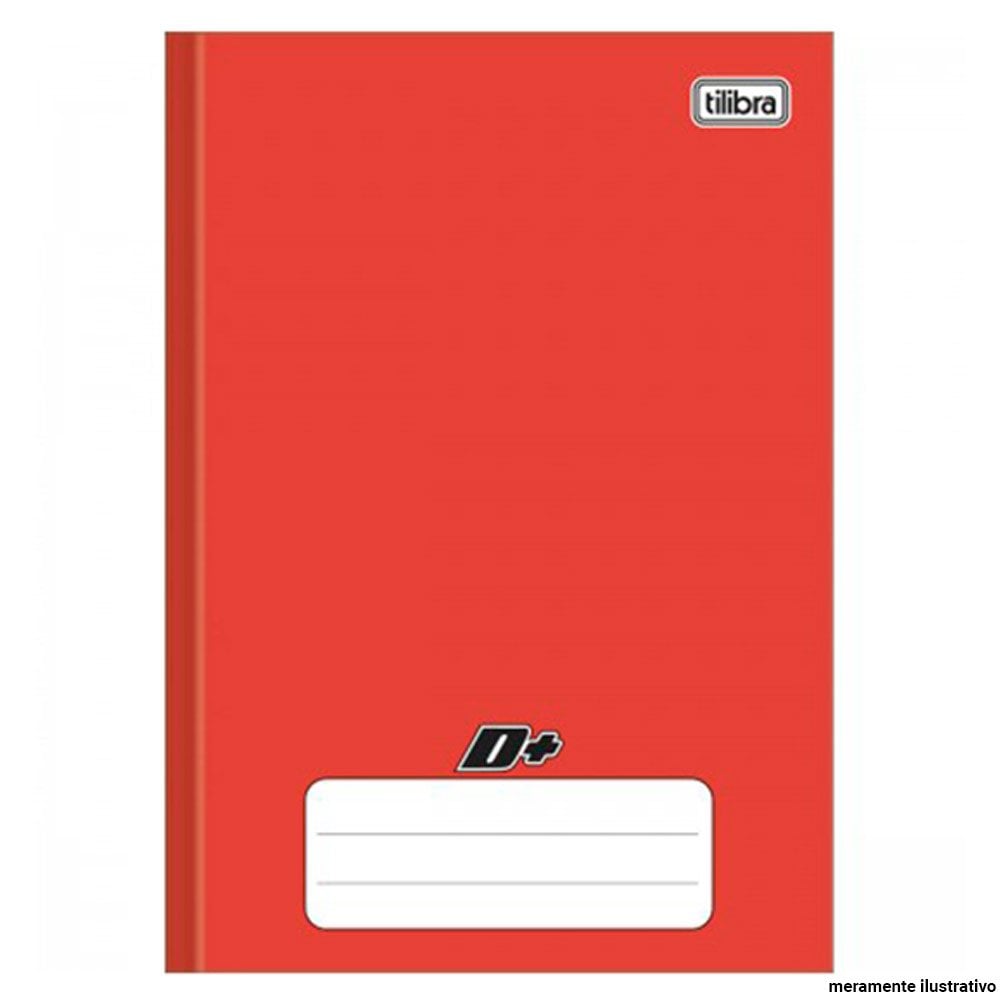 Caderno Escolar Brochura Capa Dura Vermelho Tilibra 48 Folhas