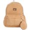 Kit Feminino Mochila Costas 2 Compartimentos + Porta Moedas