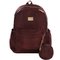 Kit Feminino Mochila Costas 2 Compartimentos + Porta Moedas