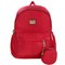 Kit Feminino Mochila Costas 2 Compartimentos + Porta Moedas