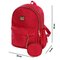 Kit Feminino Mochila Costas 2 Compartimentos + Porta Moedas