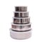 Conjunto 5 Potes Redondo Aço Inox 200ml à 1300ml