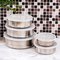 Conjunto 5 Potes Redondo Aço Inox 200ml à 1300ml