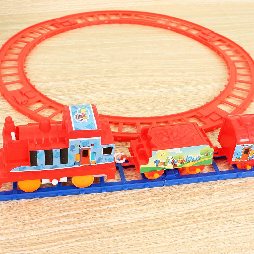 Trem Brinquedo Locomotiva Trenzinho Infantil Vermelho