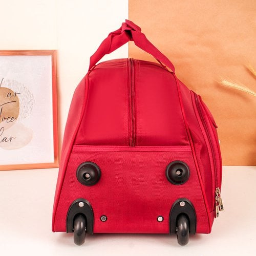 Bolsa Mala Bordo Viagem Média Tecido C/ Alça E Rodinhas