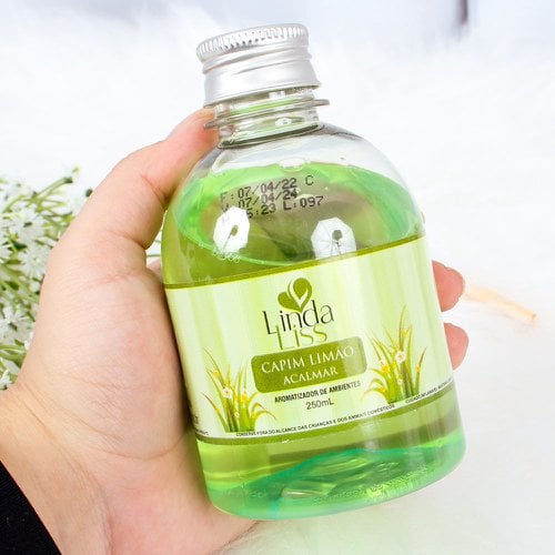 Display 12 Unidades Difusor De Aromas Aromatizador Capim Limão Linda Liss 250ml