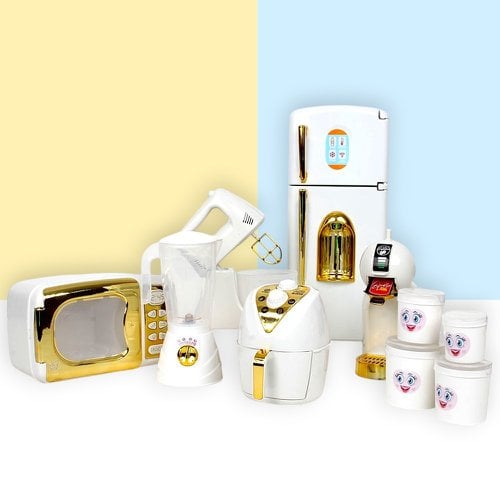 Kit Brinquedo Cozinha Faz De Conta Princess 12 Peças