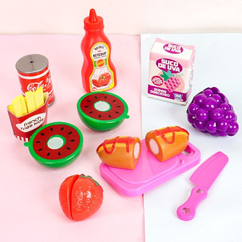 Kit Cozinha Infantil De Brinquedo Panelinhas Comidinhas Colorido