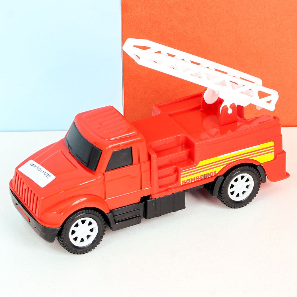 Caminhão Bombeiro C/ Escadas Brinquedo Infantil Colorido - Compre